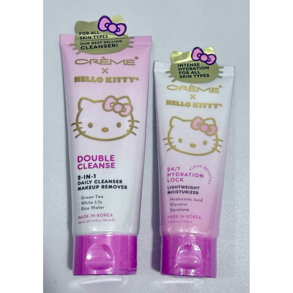 The Creme Shop x Hello Kitty Skincare Set Double Cleanse Facial Cleanser New